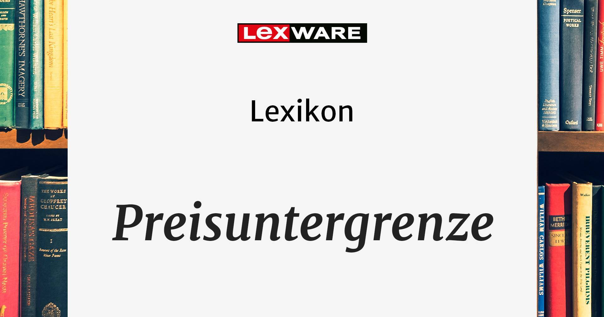 Kurzfristige und langfristige Preisuntergrenze Lexware