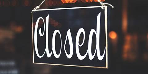 Schild mit Aufschrift "Closed", Beitragsbild für Artikel von Lexware Kleingewerbe abmelden