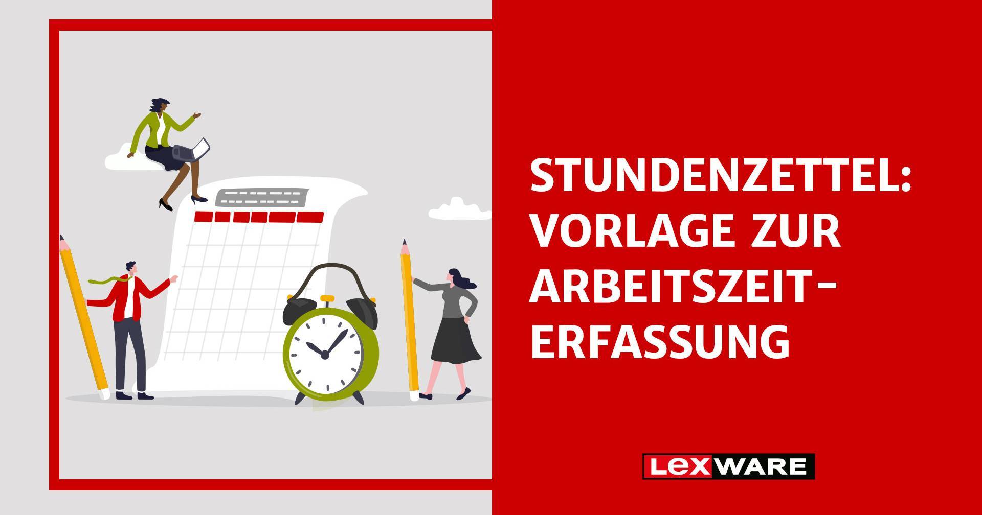 Stundenzettel Vorlage zur Arbeitszeiterfassung Lexware