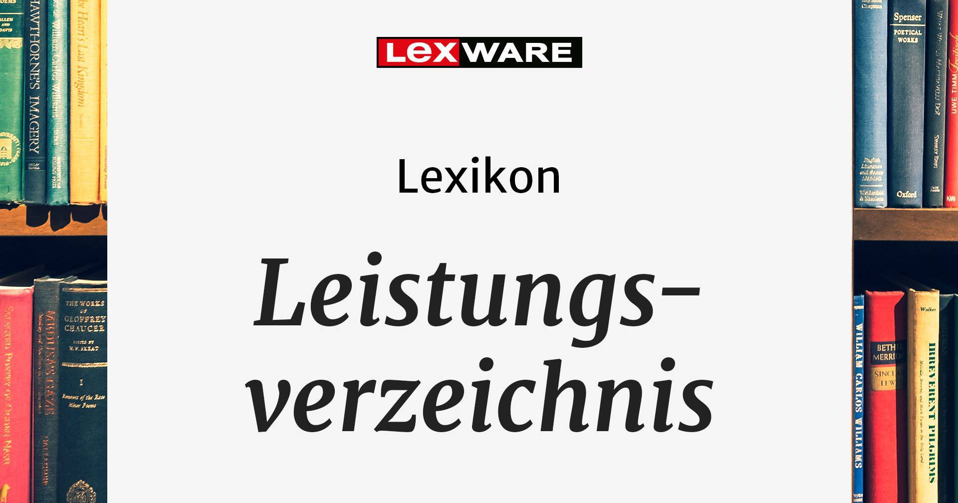 Leistungsverzeichnis Alle Fakten leicht erklärt Lexware