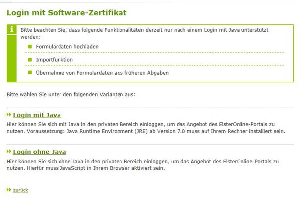 elster online de eportal elster online de eportal