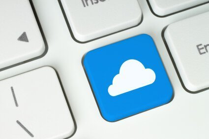 Cloud Symbol auf einer Tastatur