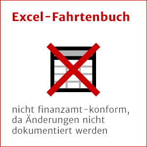 Anerkennung Excel-Fahrtenbuch