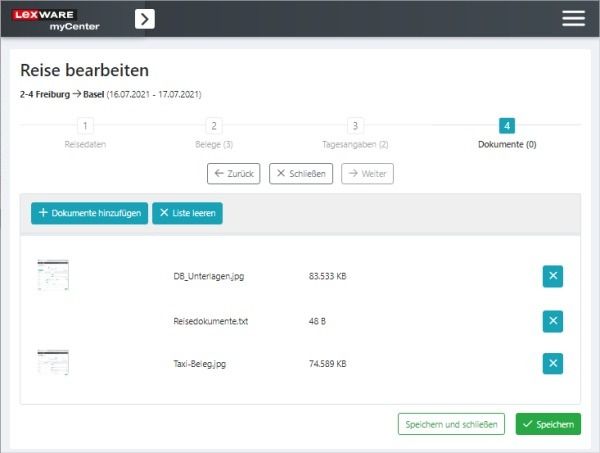 Dokumente erfassen in Lexware myCenter