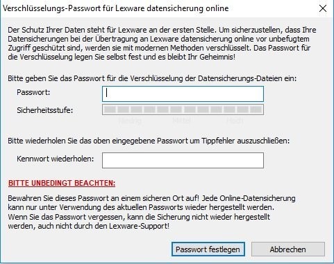 Screenshot Lexware datensicherung online Schritt 2.2 